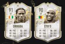 FIFA 22: Disponibili le SBC Icon di Drogba Prime ed Eto’o Mid