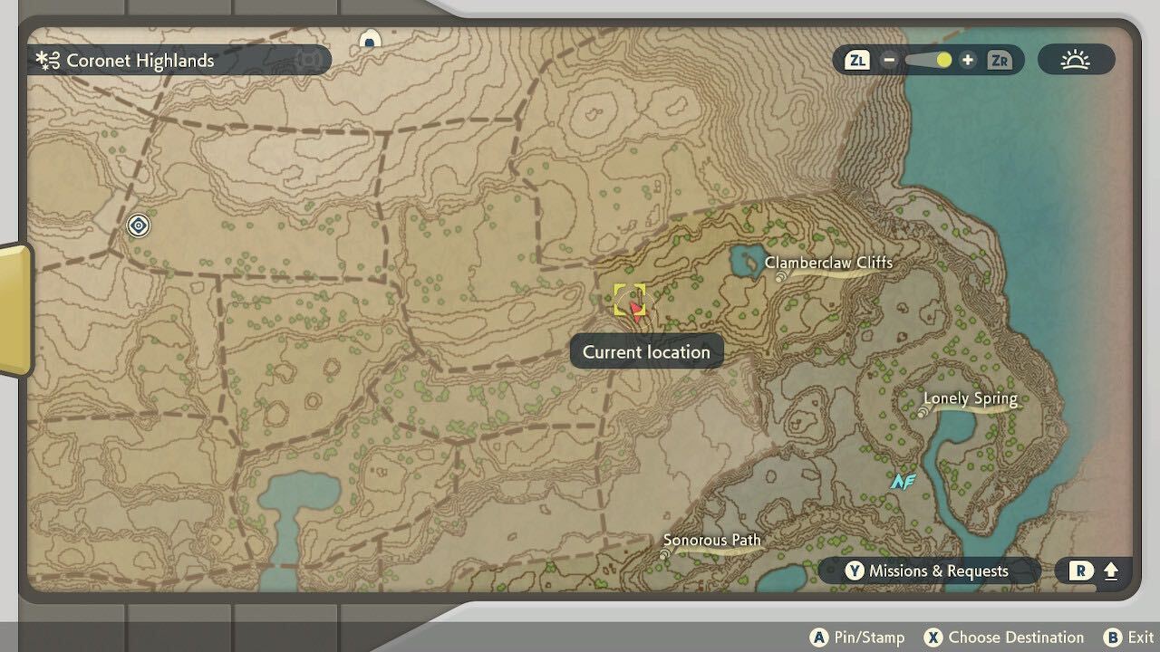 Ubicación del mapa de Pokémon Legends Arceus Gible