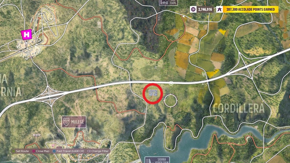 Placing Forza Horizon 5 solar panels in a circle on the map