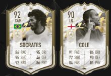 FIFA 22: Disponibili le SBC Icon di Socrates e Cole Moments