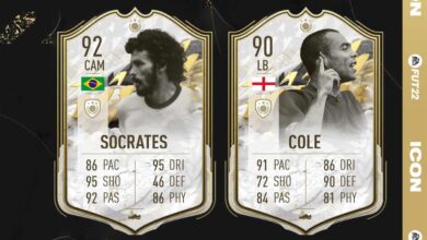 FIFA 22: Disponibili le SBC Icon di Socrates e Cole Moments