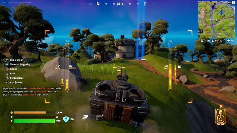 Tanque de entrega de Fortnite Seven Outpost