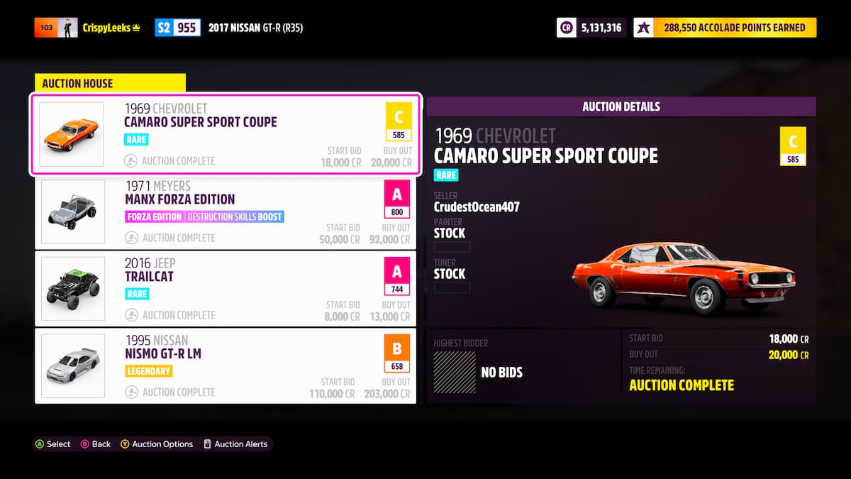 comprar autos de la casa de subastas en forza horizon 5