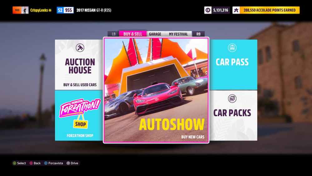 como comprar autos en forza horizon 5