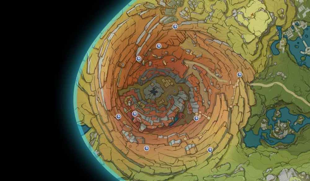 Mapa de ubicaciones de piedras arcaicas de Genshin Impact (1)