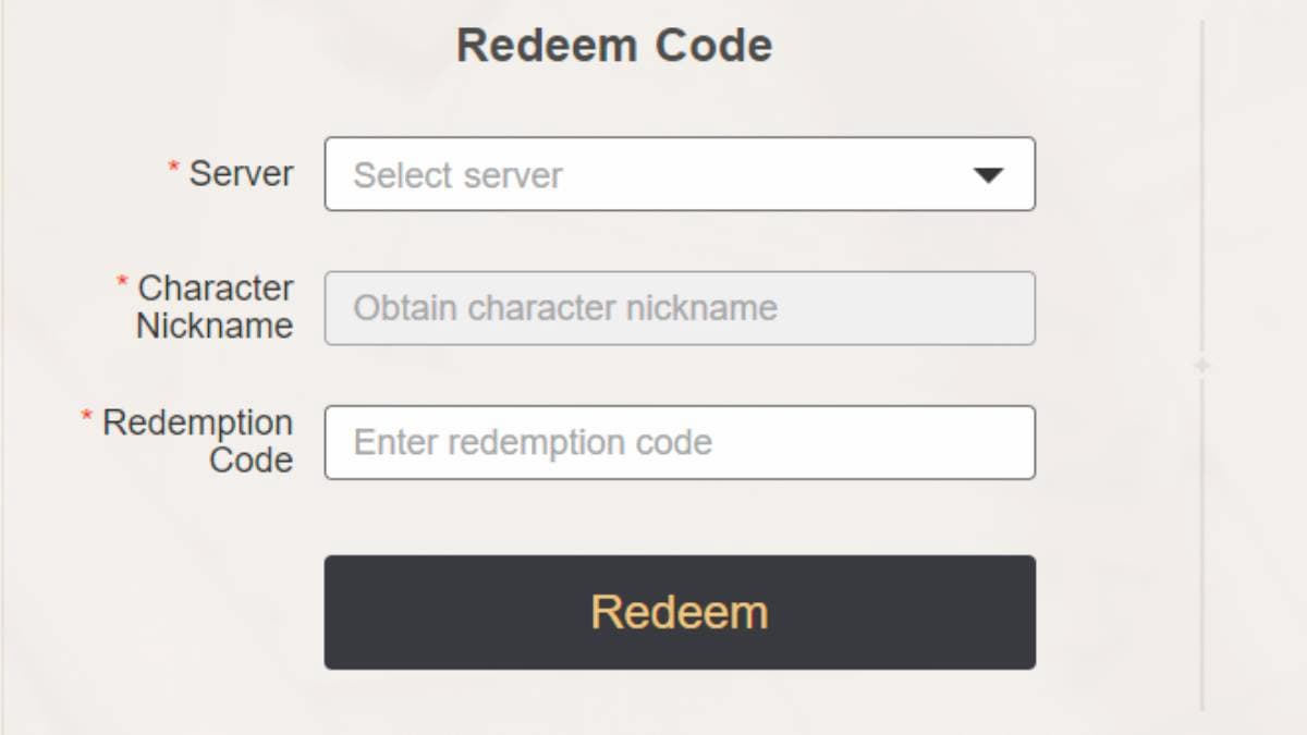 Canjear códigos a través del sitio web de Genshin Impact