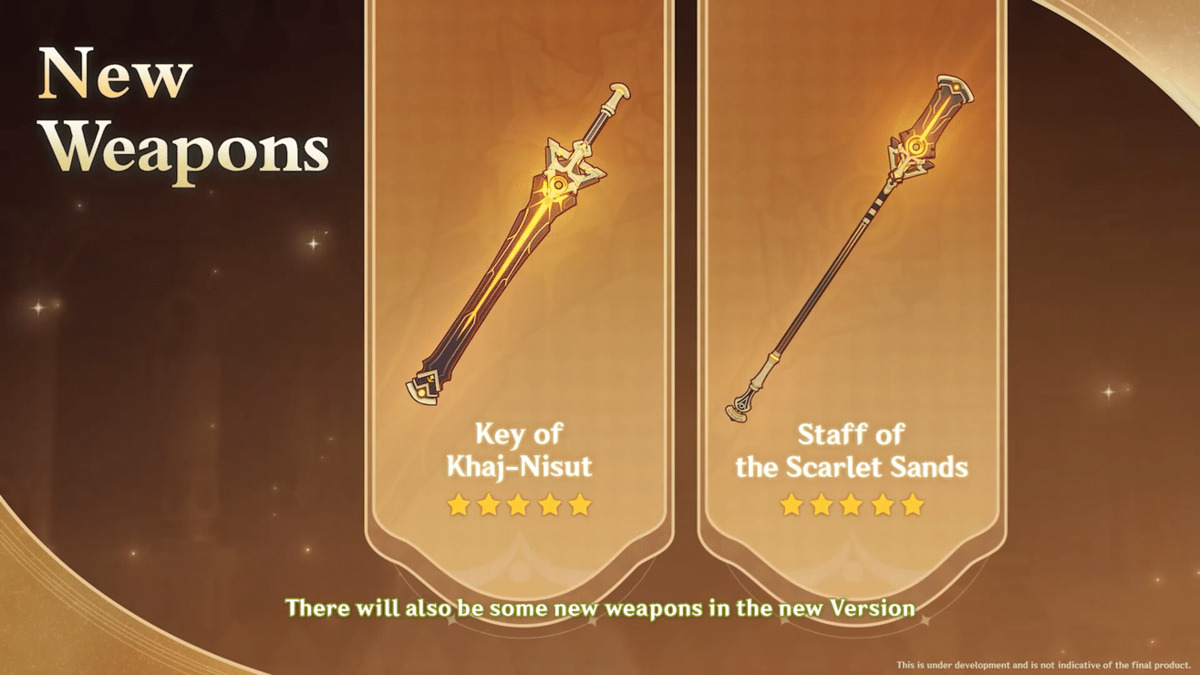 Genshin Impact  3.1 Nuevas Armas