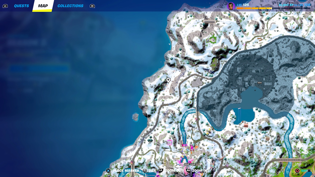 Fortnite Wreck Ravine en el mapa
