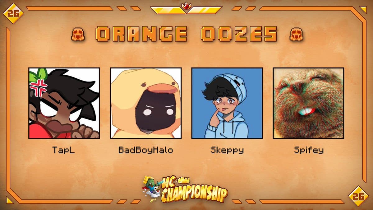 Campeonato de Minecraft MCC 26 Equipos: Orange Oozes