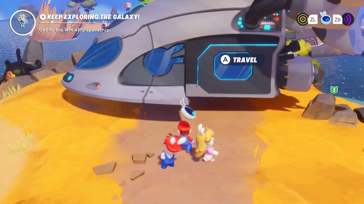 Transporte en Mario + Rabbids Sparks of Hope