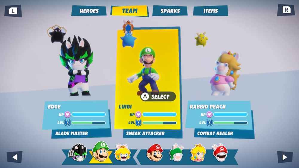 Mario + Rabbids Sparks of Hope Miembros del grupo First Boss