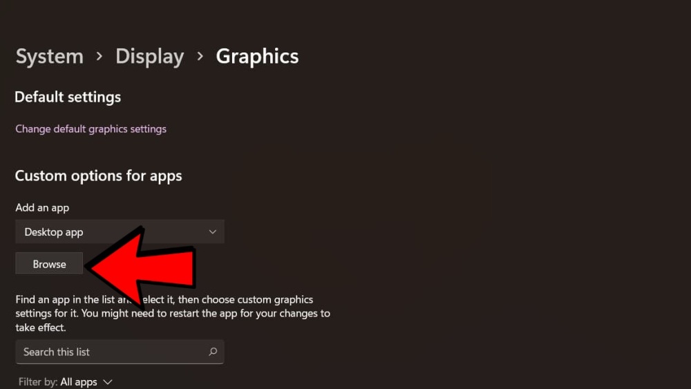 Alteración de la configuración de gráficos