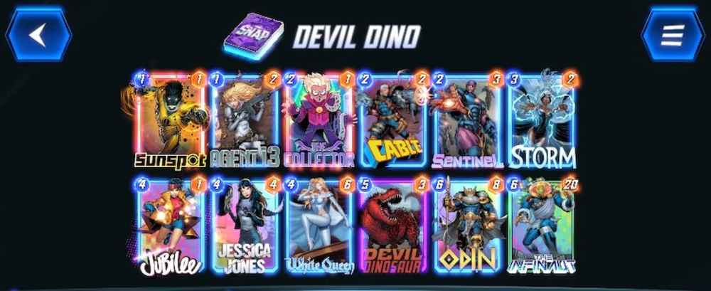 pool 2 devil dino en marvel snap