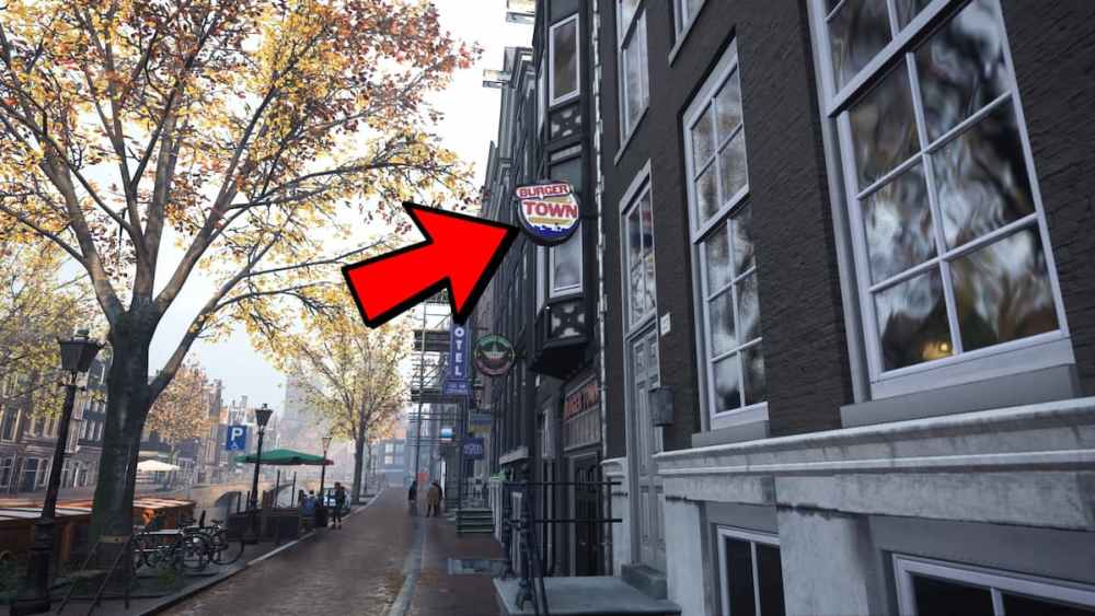 Burger Town Sign in Tradecraft Campaña Misión de MW2