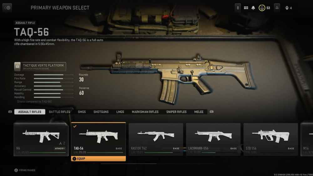 El TAQ-56 en Call of Duty: Modern Warfare 2