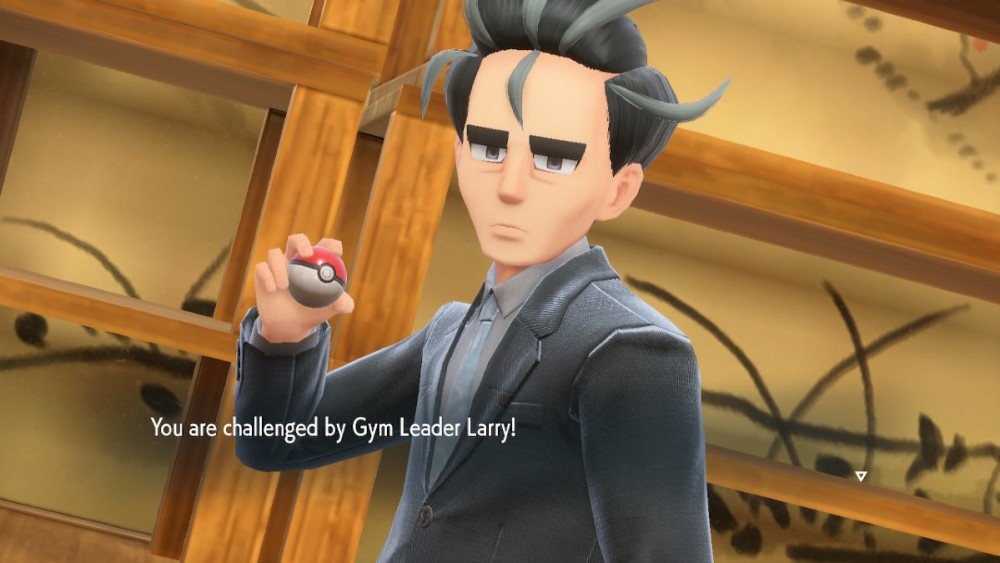 Pokémon Escarlata Tipo normal Líder de gimnasio Larry