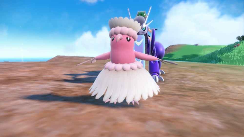 Un Oricorio estilo Pa'u en Pokémon Escarlata y Violeta. 