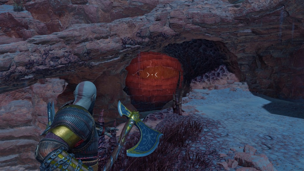 Abre la puerta de la colmena con flechas sónicas para el regalo de freyr en god of war ragnarok