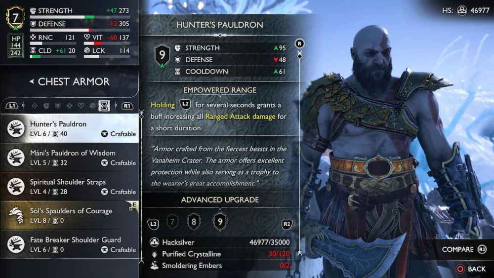 Brasas humeantes de God of War Ragnarok