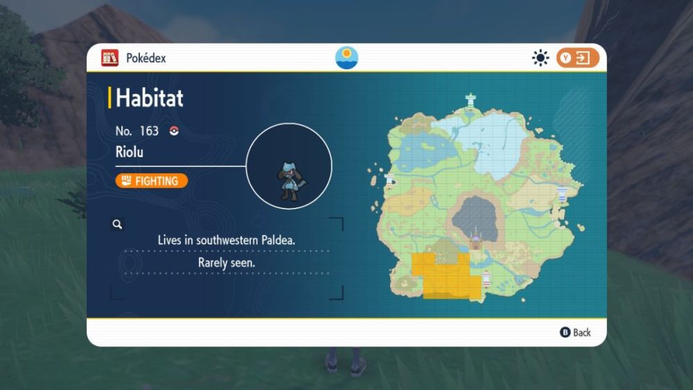 Ubicación de Riolu en Pokémon Escarlata y Violeta