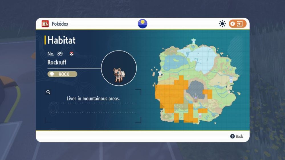 Ubicación de Rockruff en Pokémon Escarlata y Violeta