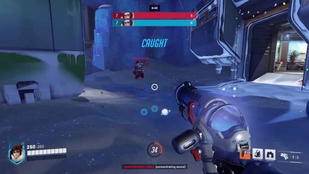 Atrapar una bola de nieve en Overwatch 2