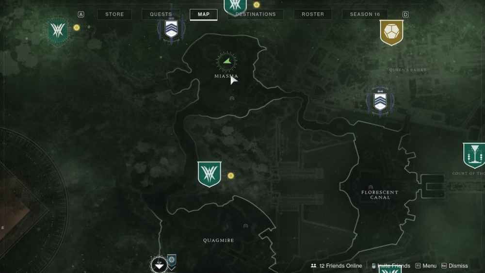 Destiny 2, mapa del mundo del trono de Savathun 