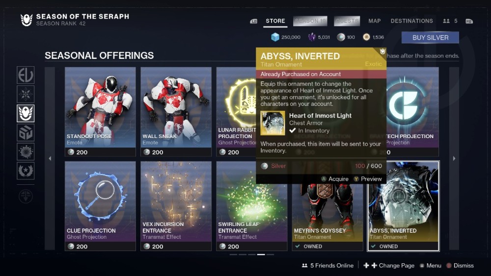 Destiny 2 Tienda Eververso