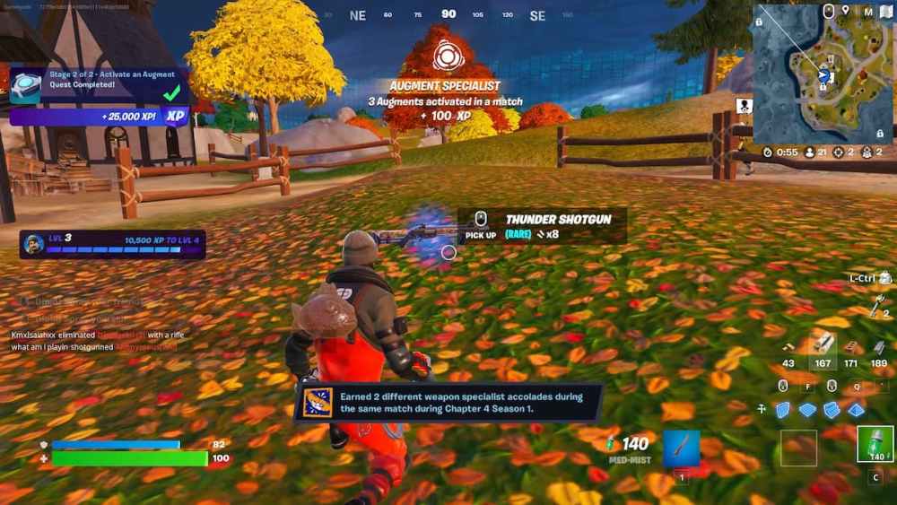 Dónde encontrar Thunder Shotgun en Fortnite Capítulo 4 Temporada 1