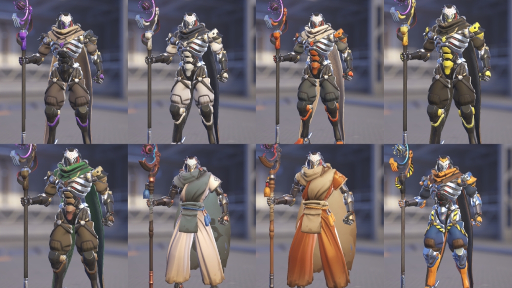 Aspectos adquiribles de Rammatra en Overwatch 2 Hero Gallery.