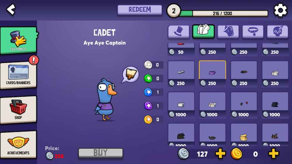 All Outfits and Achievements in Goose Goose Duck