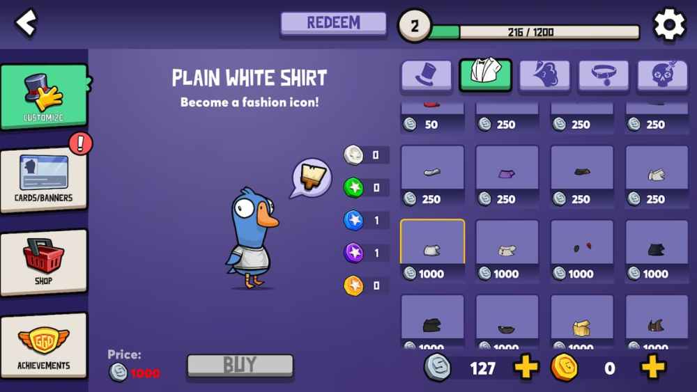 All Outfits and Achievements in Goose Goose Duck