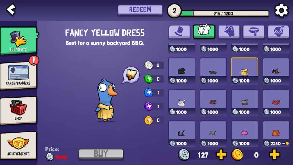 All Outfits and Achievements in Goose Goose Duck