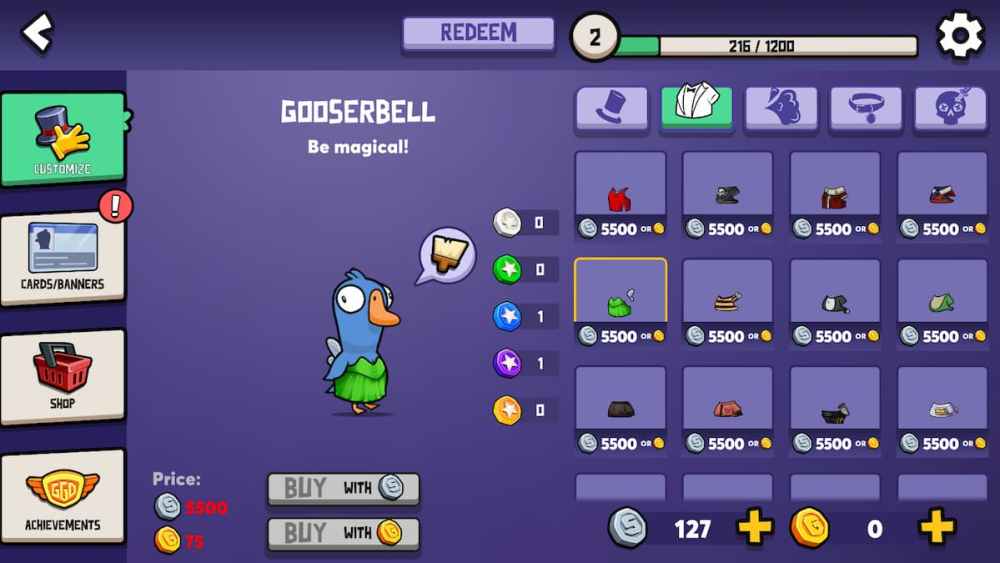 All Outfits and Achievements in Goose Goose Duck