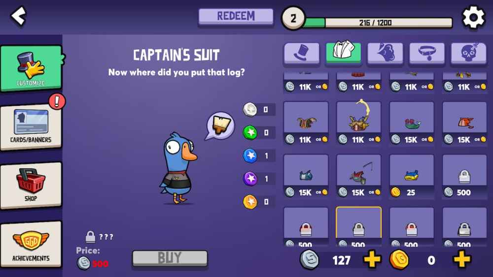 All Outfits and Achievements in Goose Goose Duck