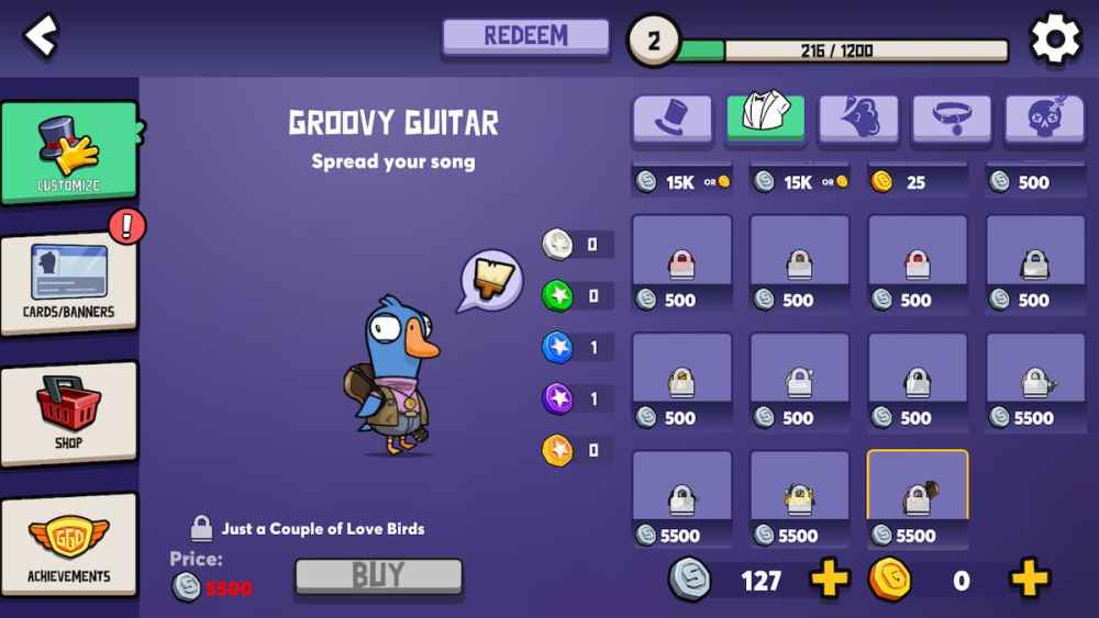 All Outfits and Achievements in Goose Goose Duck