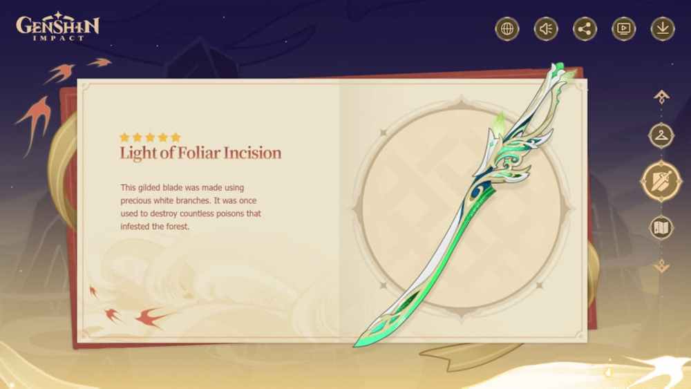 Cómo conseguir la luz de la espada de incisión foliar en Genshin Impact