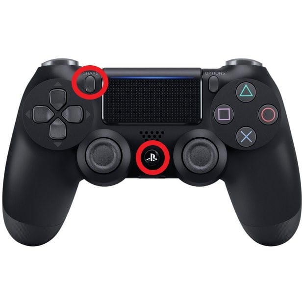 modo de emparejamiento del controlador ps4