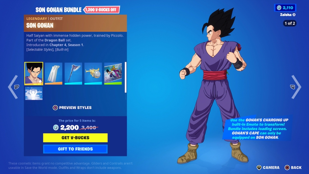 Traje de Son Gohan