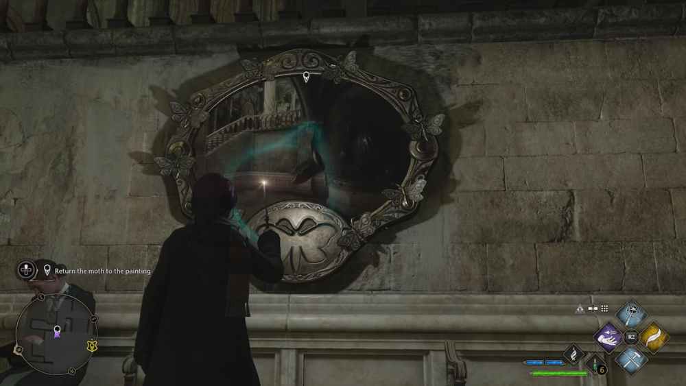 espejo de mariposa en el legado de hogwarts