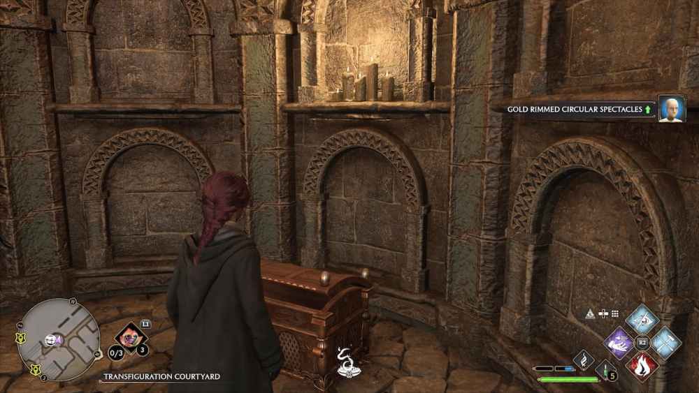 cómo hacer el rompecabezas de la puerta del Salón Central en Hogwarts Legacy