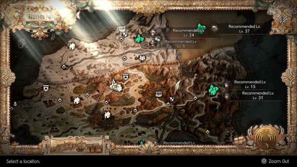 ubicación de trabajo secundario de clérigo en octopath traveller 2