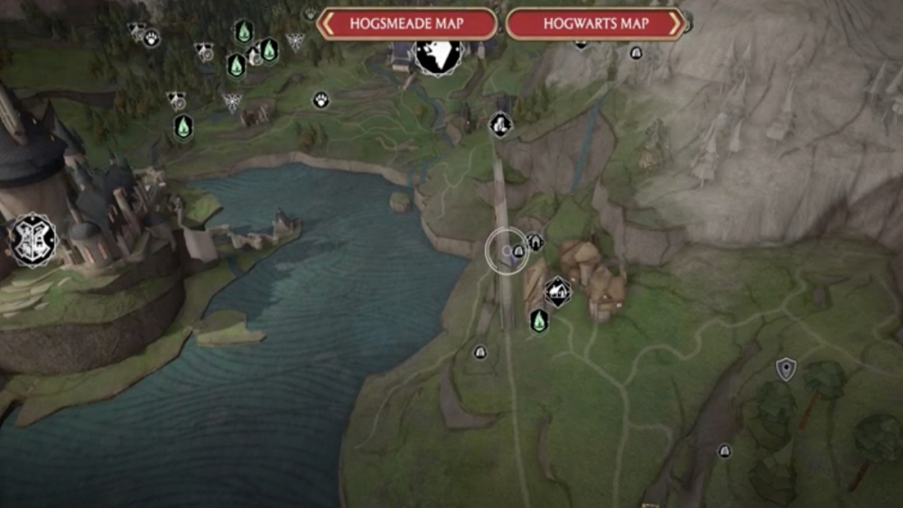 Ubicación del mapa de Hogwarts Legacy para la bóveda de rompecabezas de tornado.