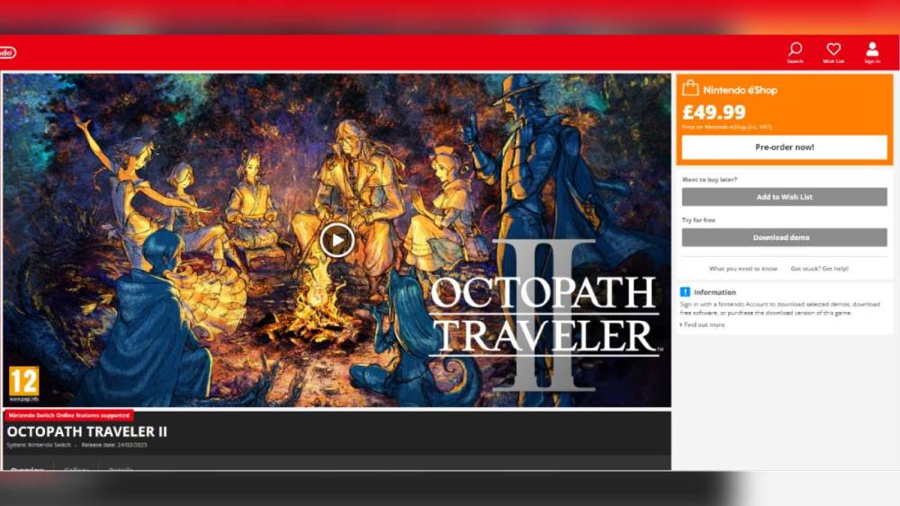 Demostración de Octopath Traveler 2: Cómo descargar en Nintendo Switch