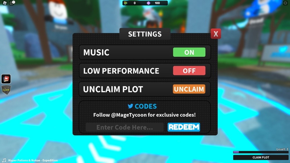 como canjear codigos de roblox en mage tycoon