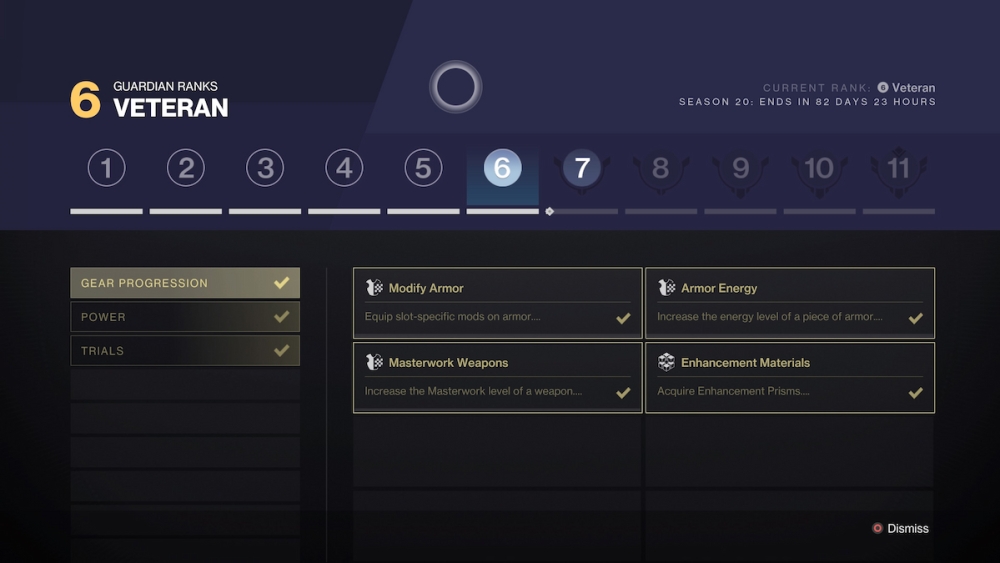 Explicación de los rangos de guardián de Destiny 2: qué son y cómo aumentar el rango de guardián