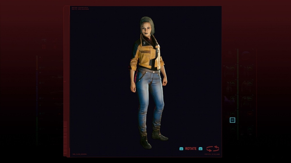 La mejor ropa femenina en Cyberpunk 2077: jeans ajustados