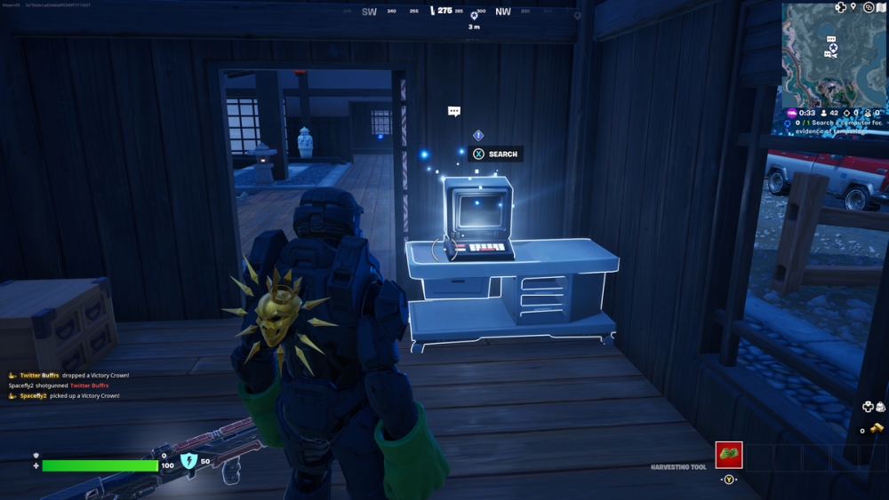 Cómo buscar pruebas de manipulación en una computadora en Fortnite Capítulo 4 Temporada 2