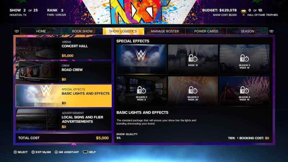 Cómo desbloquear todas las cosas en el modo GM de WWE 2K23