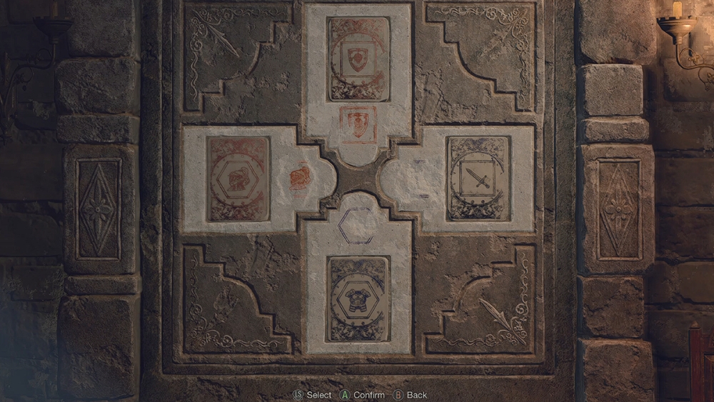 Tutorial de Resident Evil 4 Remake Lithographic Stone Puzzle.